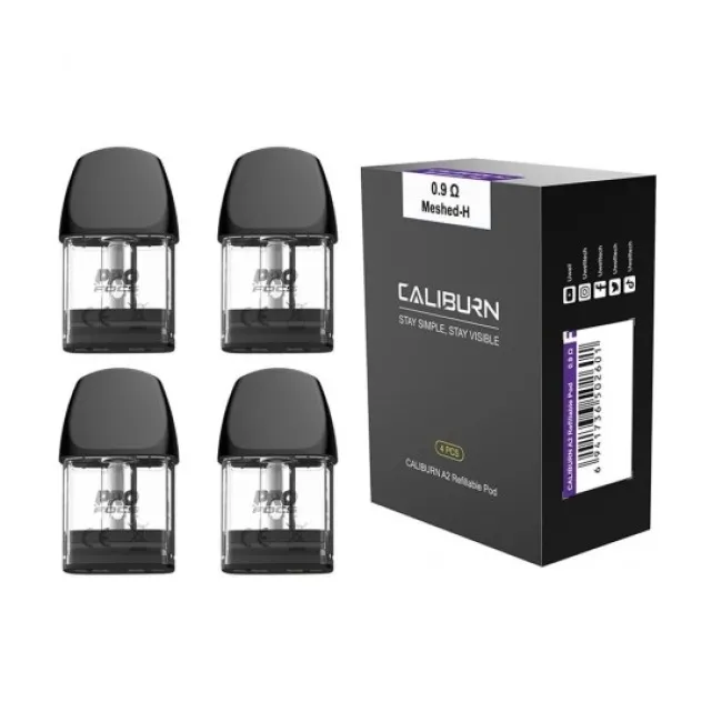 ​Uwell Caliburn A2 A2S AK2 0,9 Ohm Meshed Yedek Kartuş  4’ ü Paket