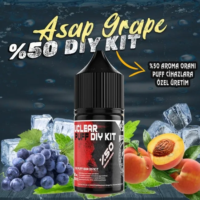 %50 Puff - Bar Vozol Elf Bar Dıy Kit Aroma Asap Grape