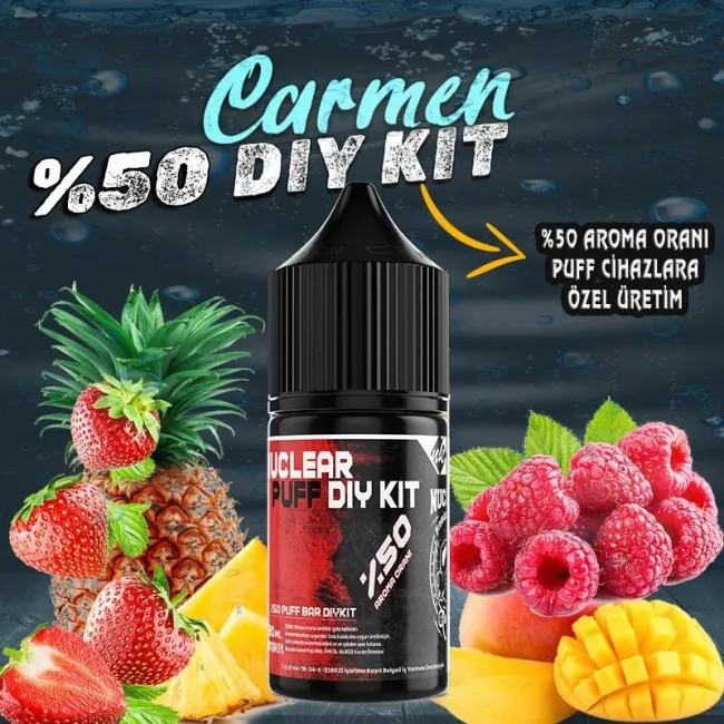 %50 Puff - Bar Vozol Elf Bar Dıy Kit Aroma Carmen