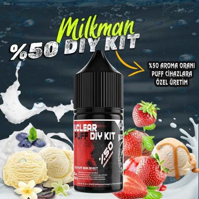 %50 Puff - Bar Vozol Elf Bar Dıy Kit Aroma Milkman