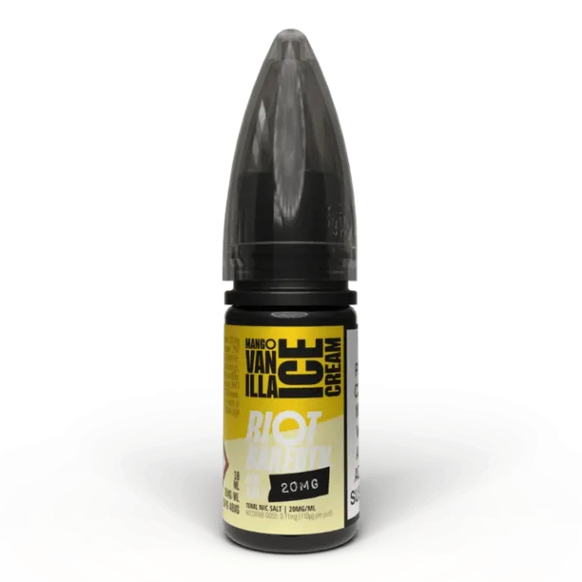 10ML | 20MG Salt Likit – Riot Bar Edtn Mango Vanilla İce Cream Puff Likit Orjinal Şişe