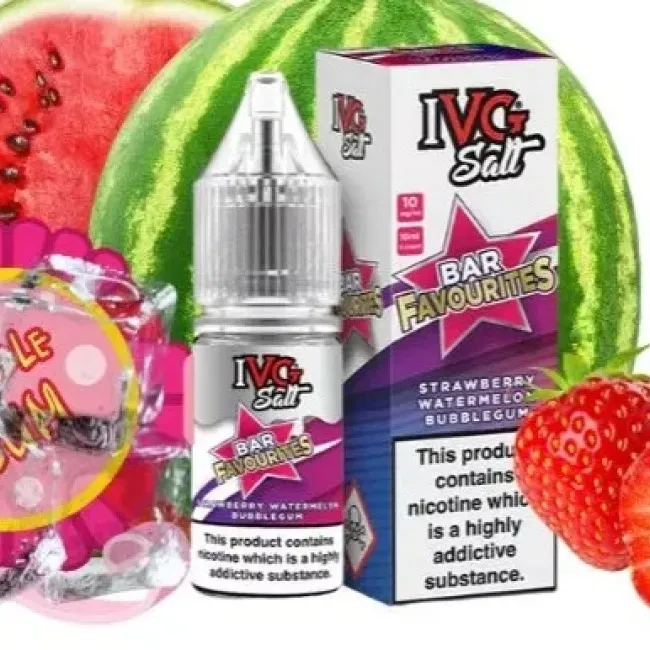 10ML | 35MG Salt Likit Strawberry Watermelon Bubblegum  – Puff Likit Orjinal Şişe