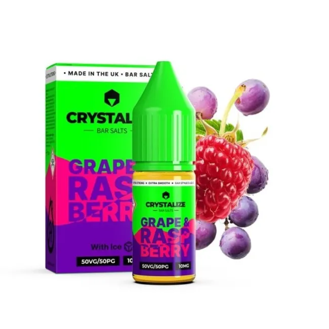 10ML | 35MG Salt Likit Drip Hacks Crystalize Bar Grape Raspberry  – Puff Likit Orjinal Şişe
