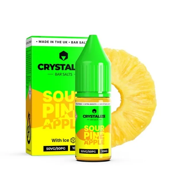 10ML | 35MG Salt Likit Drip Hacks Crystalize Bar Pineapple Sour Ice – Puff Likit Orjinal Şişe