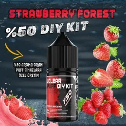 %50 Puff - Bar Vozol Elf Bar Dıy Kit Aroma Strawberry Forest